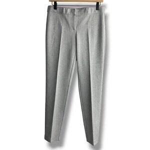 Amanda + Chelsea Dress Pants Women 4 Grey Pinstripe Tapered Slim Stretch Pant